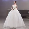 Vestido de Noiva Branco Longo Estilo Coreano Moda Alças Finas Tubinho Novo 2025 Estúdio de Fotografia Simples Europeu