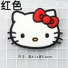 KT Preto Hello Kitty cola macia Acessórios para joias DIY Capa de celular Adesivos decorativos para copo de água Chinelos Sapatos Patch Bolsa