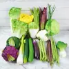 Modelo de vegetal de simulação PU pimenta alface repolho chinês berinjela cebola cogumelo brócolis modelo de adereços decoração de sala