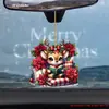 Novo produto Decoração de Natal fofo veado pingente de feriado acrílico transfronteiriço plano carro interior espelho retrovisor pingente