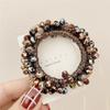 Diadema de Cristal de Trébol de Cuatro Hojas Transfronteriza Temperamento Celebridad de Internet Goma para el Cabello Goma Grande para el Cabello Estilo Coreano Cuerda para el Cabello de Oso Accesorios para el Cabello Venta al por Mayor
