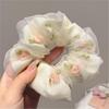 Anel de Cabelo de Malha Rosa Colon Estilo Francês Corda de Cabelo Elegante Elástico Alto Elástico Durável Headwear Capa de Couro