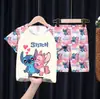 Pijamas Nuevos para Niños 2026 para Niños, Verano Manga Corta Shorts Ropa de Casa, Ropa de Dibujos Animados Frozen para Niñas