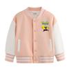 Abrigo Delgado de Forro Polar para Niños y Niñas Nuevo Top de Otoño e Invierno Infantil Ropa de Bob Esponja Ropa de Béisbol Grande para Niños