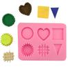 Saco de silicone para fondant mahjong palavras de bênção molde de silicone cerca aromaterapia gesso base para panela quente material de decoração molde