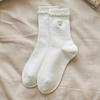 Nuevos Calcetines de Otoño e Invierno 2025 para Mujer, Calcetines de Felpa, Calcetines de Media Pantorrilla, Calcetines de Algodón, Absorbentes de Sudor, Transpirables, Calcetines Sin Costuras, Encaje Venta al por Mayor y al por Menor