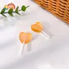 Resina Simulada Translúcida Brillo Fino Forma de Corazón Paleta de Caramelo DIY Pendientes Creativos Pinzas para el Cabello Llavero Accesorios de Joyería Materiales