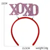 Decoraciones para Fiesta de Solteros del Día de San Valentín Europeo y Americano Diadema de Corazón de Amor Accesorios para Fotos Diadema Xoxo Accesorios para la Cabeza