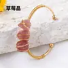 Runya Cristal Transfronterizo Piedra Cruda de Cristal Natural Pulsera Envuelta en Alambre Hecho a Mano Fábrica de Accesorios de Joyería de Cristal Envueltos en Alambre Venta al por Mayor