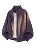 Jaqueta Bomber Patchwork Estilo Americano com Gola Alta para Homens, Marca Nova e Moderna para Primavera e Outono, Jaqueta Versátil de Workwear Cool e Estilosa com Caimento Solto