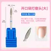Broca de pré-tratamento de unha com abertura para remover cutícula da unha, raspador interno em formato de naveta, broca de diamante