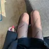 Meias Brancas em Formato de Coração para Mulheres, Estilo Fino de Primavera e Verão, Meia-Calça Branca Doce com Laço, Meias Pretas Lolita com Bolinhas Redondas JK