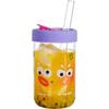 Copo de vidro borossilicato alto com tampa de silicone copo de transição de grande capacidade alto valor de cor copo de água copo para bubble tea copo de café