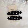 Estilo Coreano Cor Retrô Blocos de Cor Bolinhas Oval Clipe BB Textura Nicho Clipe Lateral Acessório de Cabelo Franja Cabelo Fino Clipe de Cabelo