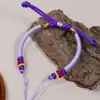 Pulseira Infantil de Cordão Vermelho Tecida à Mão Pura Cordão de Mão Semiacabado Cordão Vermelho com Miçangas Original e Simples para Mulheres