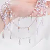 Cadena DIY Lujosa Pluma Gota de Agua Cadena Color Cobre Duradero Pañuelo Cabeza Estilo Antiguo Ropa para Disfraz y Actuación Material