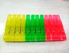 Pinza de plástico transparente de colores con descuento para secar ropa, pinza para calcetines