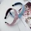 Nueva diadema lateral anudada cruzada diadema pequeña fresca para niña estudiante horquilla de presión botón para el pelo tienda de 2 yuanes