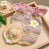 Ropa Hippie para Perros Mascotas Chaleco Floral Festivo Pastoral Ropa Transpirable para Perros Pequeños Teddy Bichon Primavera y Verano