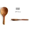 Juego de Espátulas de Cocina de Teca, Espátula de Madera de Acacia con Mango Largo, Espátula Doméstica para Saltear, Cuchara de Sopa de Madera, Vajilla, Utensilios de Cocina, Cuchara de Madera