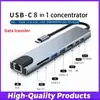 Hub Expansor Multipuerto USB C 7/8 en 1 Adaptador Divisor Tipo C Dock Puerto USB 3 para Teléfono Tablet Xiaomi Transferencia Rápida de Datos