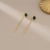 Pendientes de Borla de Trébol de Cuatro Hojas Negros de Alta Gama Pendientes de Estilo Pequeño Fragante Versátiles para Cualquier Ocasión Pendientes para Mujer Placa de Mosquitos sin Agujeros en las Orejas