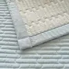 Funda de Cama Gruesa de Gasa Arrugada de Algodón Hinchable Universal para Todas las Estaciones Juego de Tres Piezas Sábana Acolchada Colchón de Dormitorio Estudiantil