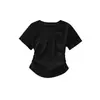 Camiseta Feminina Verão Estilo Coreano Gola V Manga Curta Chic Doce Spice Girl Slim Fit Afinando Cintura Curta Top Tendência Plissado