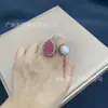 Diseño Original Estilo Nuevo Perla Barroca Natural con Dientes de Cristal de Ágata Natural Anillo Estilo Francés Vivo Joyería para Mujer