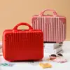 Maleta de Mano para Maquillaje de 14 Pulgadas para Mujer, Pequeña, Ligera, Mini de Cabina, Boda de Primavera, Souvenir de Negocios, Bolsa de Maquillaje