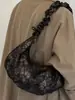 Bolsa de Bolinho Estampa de Leopardo Moda Retrô Outono 2026 Nova Bolsa Leve de Axila Sensação Preguiçosa Relaxada Bolsa de Ombro Único Transversal