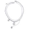 Collar de Doble Capa Hip-Hop para Discoteca Cadena de Belleza de Moda para Mujer Cara Sonriente Oscura Simple Celebridad de Internet