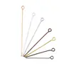 Alfileres de Nueve con Color Metálico Electroplateado que Conserva el Color, Alfileres de Nueve de Hierro, Accesorios para Joyería DIY, Alfileres de Conexión Hechos a Mano, Materiales para Enhebrar Joyería