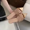 Nuevas Zapatillas de Fiesta para Mujer 2026 Primavera/Verano, Puntiagudas, Bordadas con Encaje, Tacón Fino, Color Dorado Champagne, Antideslizantes de Tacón Alto