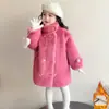 Abrigo de piel para niña, nueva colección otoño/invierno 2026, abrigo de invierno elegante y cálido para niños, ropa exterior a la moda