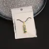 Nuevo Colgante Ping An de Bambú con Incrustaciones Doradas en Imitación de Jade Blanco Hebilla Ping An Collar Colgante de Pez Anual Accesorios de Joyería Colgante