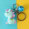 Chaveiro Desenho Animado Unicórnio Boneca de Borracha Macia Pônei Colorido Pingente de Carro Bolsa Decoração de Chaveiro Fofo