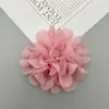 Accesorios para el cabello de tela de gasa hechos a mano, flor grande de 10 cm, ramillete, zapatos y sombreros, dulces, pequeños, frescos, accesorios de ropa, accesorios