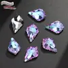 Cor Super Flash Folha de Bordo Vidro Furos para Pendurar Contas de Cristal Feito à Mão DIY Colar Pulseira Joia Pingente