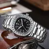 Ruolindo Nuevo Reloj de Lujo para Hombre Correa de Acero Inoxidable Reloj Venta al por Mayor Diamante Incrustado Luminoso Reloj de Cuarzo para Hombre