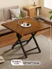 Mesa Dobrável, Mesa de Jantar para Uso Doméstico, Mesa para Apartamento Pequeno, Mesa Redonda Simples, Mesa Portátil Externa para Casa Alugada, Mesa Quadrada para Comer