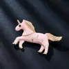 Broche de Unicornio de Esmalte de Moda Aleación Galvanizada Animal Lindo Broche Accesorios para Ropa de Mujer Pines Regalos para Niños