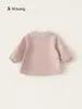 Ropa Infantil Youbao Estilo Coreano Abrigo para Niñas con Cuello de Muñeca de Encaje, Top para Niños Pequeños Primavera y Otoño con Lazo, Ropa Infantil Suave