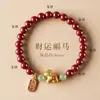 Tienda de Fábrica Pulsera del Zodiaco Año del Caballo 2026 con Cinabrio y Jade Hetian, Amuleto Propicio para el Año del Caballo