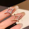 Anel de Estrela com Zircônia Banhado a Ouro Real 18K, Luxo Leve, High-End, Anel Versátil, Joia Minimalista Francesa de Nicho para Mulheres