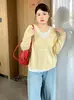 Blusa listrada de gola redonda para mulheres plus size, estilo outono 2026, suéter de tricô casual solto para mulheres plus size