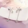 Pendientes de Borla con Forma de Flor y Mariposa Estilo Hada para Mujer, Pendientes con Corazón Girly, Diseño de Nicho, Sensación de Alta Gama, Nuevo Modelo 2022