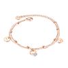 Moda Nicho Japonesa y Coreana Simple Apilada Elegante Joyería al por Mayor Lujo Ligero Alto Sentido Zircón Acero de Titanio Pulsera Joyería para Mujer