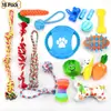 Juego de juguetes para perros transfronterizo, duradero y resistente a la mordida, diseñado para aliviar el aburrimiento, hace sonidos, artículos de felpa para mascotas, juguete para morder, pelota de cuerda para limpieza dental
