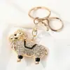 Chaveiro de Cabra Fofo Coreano Cravejado de Diamantes para Mulheres, Chaveiro Criativo para Carro, Pingente de Bolsa Moderno, Presente Atacado